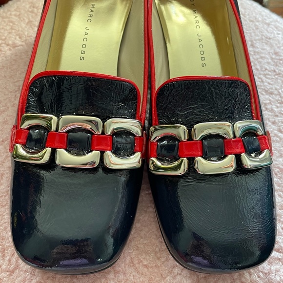 Marc by Marc Jacobs paren navy/red square toe shoes - Picture 8 of 12